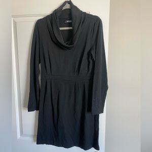 Black cowl neck dress